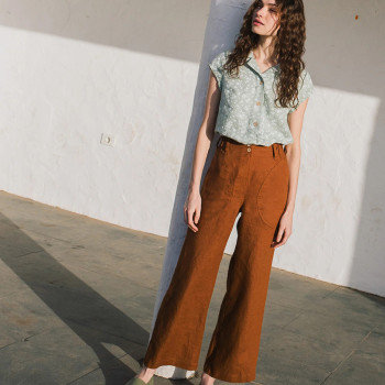 Custom Floral Short Sleeve Linen Shirt Manufacturers | Linenwind