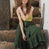 Custom Country Style High Waist Button Linen Skirt Manufacturers | Linenwind