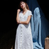 Custom Buttoned Long Floral Linen Dress Manufacturers | Linenwind