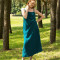 Custom Minimalist Green Sling Linen Maxi Dress Manufacturers | Linenwind
