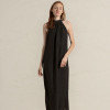 Custom V-back Backless sleeveless Linen Maxi Dress Manufacturers | Linenwind