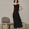 Custom V-back Backless sleeveless Linen Maxi Dress Manufacturers | Linenwind