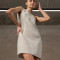Custom One Shoulder Linen Mini Dress Manufacturers | Linenwind
