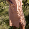 Custom Full Button Short Sleeve linen shirt dress Manufacturers | Linenwind