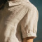 Custom Ladies Lapel Design Linen Short Sleeve Top Manufacturers | Linenwind