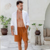Custom Men's High Waist Drawstring Linen Shorts Manufacturers | Linenwind