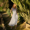 Custom Resort Sleeveless V Neck Linen Maxi Dress Manufacturer | Linenwind