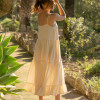 Custom Strappy Layered Linen Maxi Dress Manufacturer | Linenwind