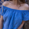 Custom Off Shoulder Linen Top Manufacturer | Linenwind