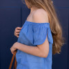 Custom Off Shoulder Linen Top Manufacturer | Linenwind