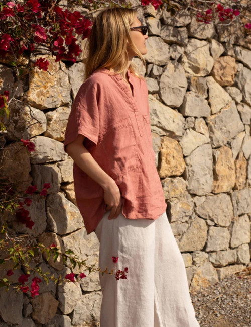 Custom Natural Linen Blouse Manufacturer | Linenwind