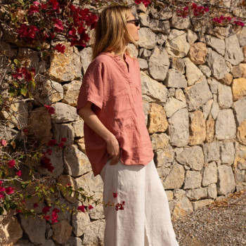 Custom Natural Linen Blouse Manufacturer | Linenwind