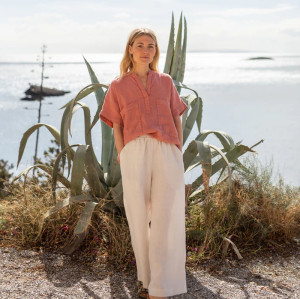Custom Natural Linen Blouse Manufacturer | Linenwind