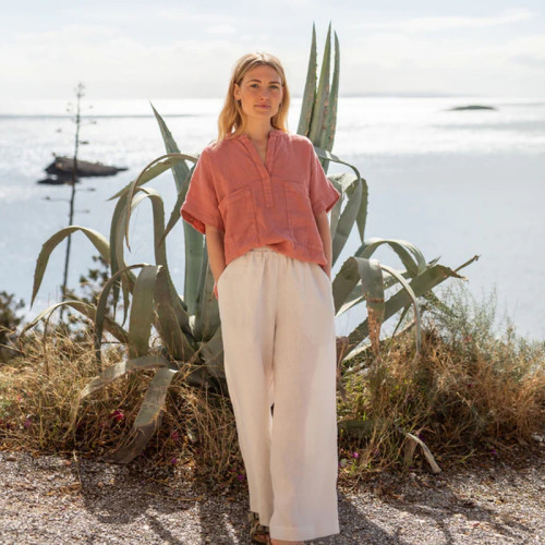 Custom Natural Linen Blouse Manufacturer | Linenwind
