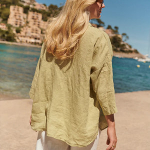 Custom Loose-Fit Long Sleeve Lightweight Linen Shirt Manufacturer | Linenwind