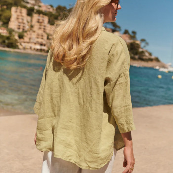 Custom Loose-Fit Long Sleeve Lightweight Linen Shirt Manufacturer | Linenwind