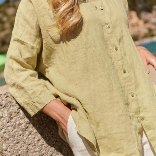 Custom Loose-Fit Long Sleeve Lightweight Linen Shirt Manufacturer | Linenwind