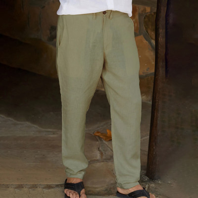 Custom Men's Lightweight Premium Linen Pants Manufacturer | Linenwind