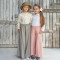 Custom Girls' Soft Breathable Wide-Leg Linen Pants  Manufacturer | Linenwind