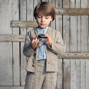 Custom Kids' Stand Collar Linen Shirt Manufacturer | Linenwind