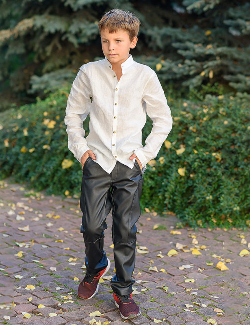 Custom Kids' Classic Slim-Fit Linen Shirt Manufacturer | Linenwind