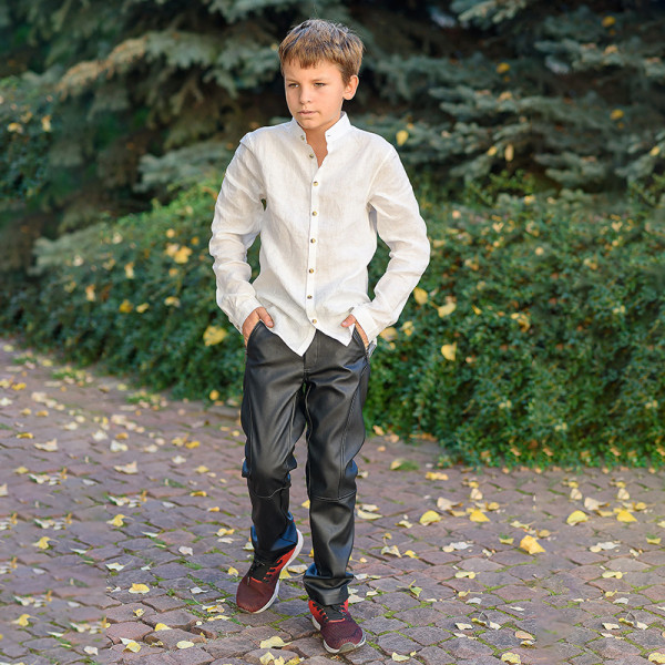 Custom Kids' Classic Slim-Fit Linen Shirt Manufacturer | Linenwind