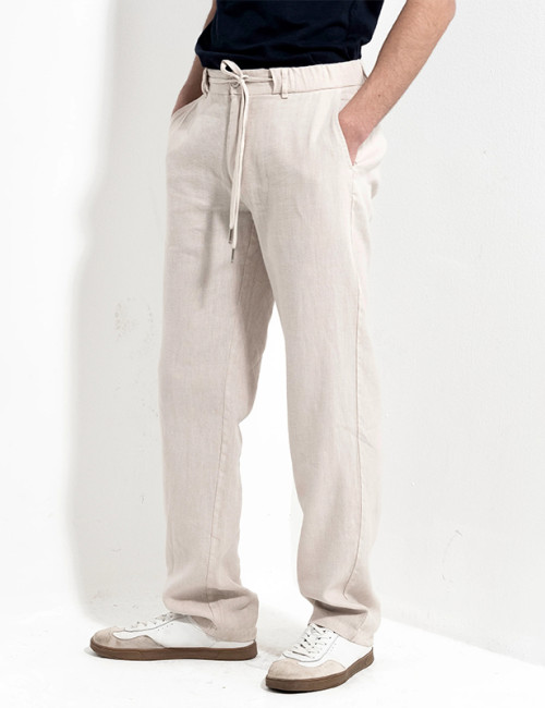 Custom Men's Linen Drawstring Pants Manufacturer | Linenwind