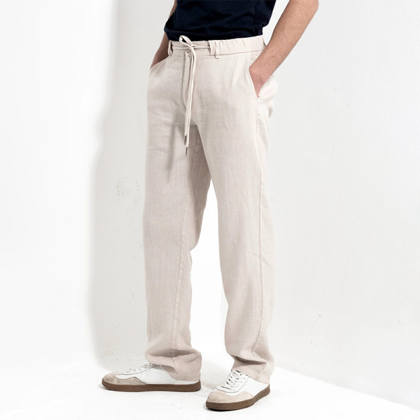 Custom Men's Linen Drawstring Pants Manufacturer | Linenwind
