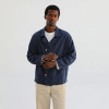 Custom Men's Navy Blue Casual Linen Overshirt Manufacturer | Linenwind
