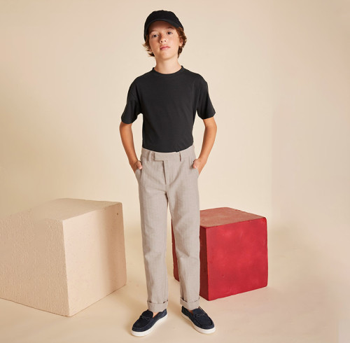 Custom Kids' Linen Slim Fit Pants Manufacturer | Linenwind
