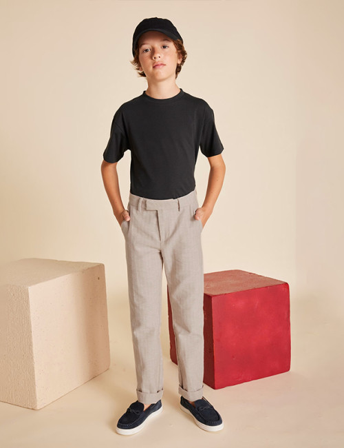 Custom Kids' Linen Slim Fit Pants Manufacturer | Linenwind
