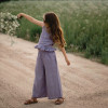 Custom Girls' Elastic Waist Linen Wide Leg Pants  Manufacturer | Linenwind