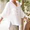 Custom Women's White Casual Vacation Linen V-Neck blouse Manufacturer | Linenwind