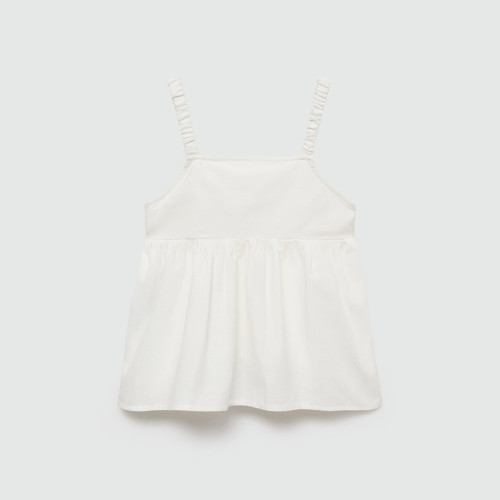Custom Girls’White Linen Camisole Top Manufacturer | Linenwind