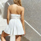 Custom Summer Vacation Women’s White Strapless Linen Mini Dress Manufacturer | Linenwind