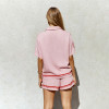 Custom Women’s Sun Embroidery Linen Short Sleeve Shirt Manufacturer | Linenwind
