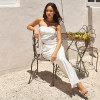 Custom Women’s Strapless Ruched Linen Top Manufacturer | Linenwind