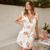 Custom Women’s Floral Print Linen Mini Dress Manufacturer | Linenwind