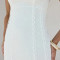 Custom Women White Linen Maxi Dress with Side Slit Manufacturer | Linenwind