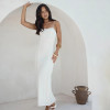 Custom Women’s White Linen Maxi Dress with Side Slit Manufacturer | Linenwind