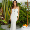 Custom Women White Linen Buttoned Camisole Top Manufacturers | Linenwind