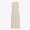 Custom Women Sleeveless Beige Resort-Style Casual Linen Maxi Dress Manufacturer