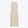 Custom Women Sleeveless Beige Resort-Style Casual Linen Maxi Dress Manufacturer