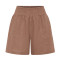 Custom Casual High-Waisted Loose Linen Shorts Manufacturer