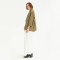Custom Women Khaki Oversized Linen Shirt Style Jacket Manufacturer