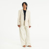 Custom Women Beige Breathable Linen Blazer Manufacturer