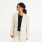 Custom Women Beige Breathable Linen Blazer Manufacturer