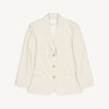 Custom Women Beige Breathable Linen Blazer Manufacturer