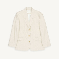 Custom Women Beige Breathable Linen Blazer Manufacturer