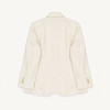 Custom Women Beige Breathable Linen Blazer Manufacturer